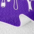 thumbnail image 5 of Manfei Vintage Cow Spot Bed Spread Queen 3pcs,Abstract Animal Spot Queen Coverlet Set,Violet White,1 Quilt and 2 Pillowcases, 5 of 7