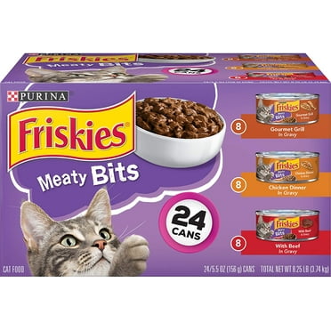 Purina Friskies Gravy Wet Cat Food Variety Pack, Meaty Bits - (24) 5.5 oz. Cans