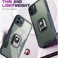 thumbnail image 2 of Feishell Clear Cover for iPhone 11 Pro Max,with Ring Holder,Drop Protection Built-in Metal Plate Support Magnetic Car Mount Soft TPU Bumper Frame Transprent Premium Acrylic Phone Case,Navyblue, 2 of 10