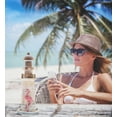 thumbnail image 4 of CoTa Global Flamingo Beach Lighthouse Decor - Handmade and Crafted Wooden Lighthouse Decoration with Sea Shells, Decorative Beach Style Tabletop Centerpiece, Nautical Themed Home Decor - 8.5 Inch, 4 of 7