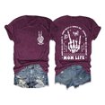 thumbnail image 3 of Women’s Casual Crew Neck Double Letter Print Short Sleeve T Shirt Top, 3 of 3