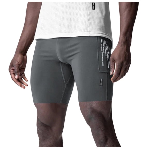 Wxolcjlv Mens Athletic Shorts Solid Compression Fit Printed Breathable Quick Dry Running Gym Shorts