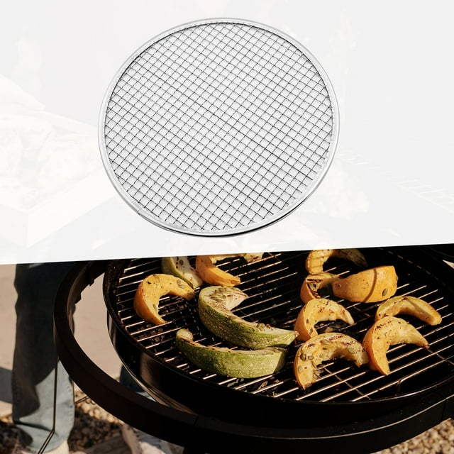 Red de malla para barbacoa Sharpla red para hornear parrilla redonda multifuncional