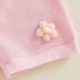 thumbnail image 4 of TOWED22 Toddler Girl 2 Piece Clothes Sets Round Neck Top Tshirt + Loose Shorts Sweet Summer Clothing Outfits for Infant Baby(Pink,18-24 M), 4 of 9