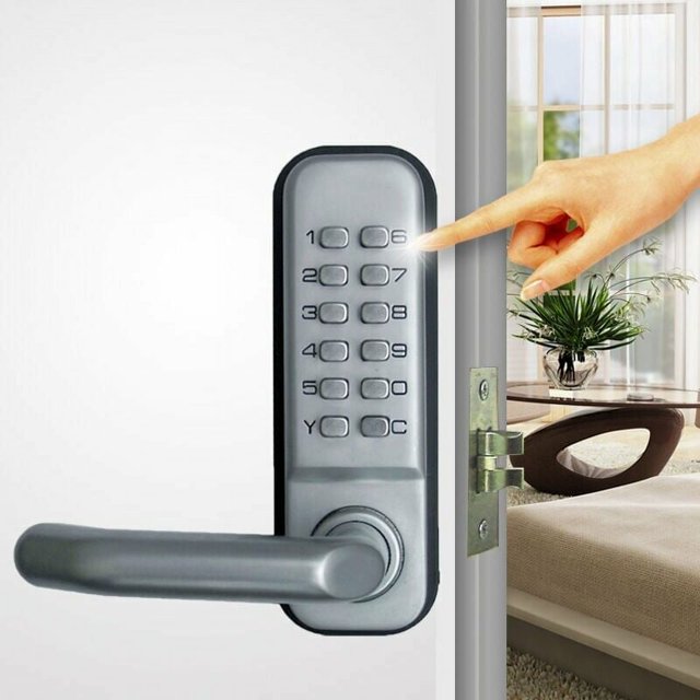 Proteja su espacio con una cerradura mecánica antirrobo sin llave, el código programable ofrece acceso personalizado, la aleación de zinc garantiza la longevidad, función de reinicio para una fácil