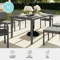 thumbnail image 5 of Martha Stewart 62" Indoor-Outdoor Patio Table with Engineered Wood Top in Gray Rattan Wicker, 5 of 12