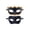 Black, variant on Mskk Couples Venetian Masquerade Mask Set, 2Pcs Half‑Face Men & Women Cosplay Mask, Halloween Mardi Gras Carnival Prom Fancy Dress Accessory, Black