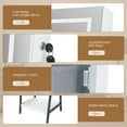 thumbnail image 6 of Gymax 3-Color LED Mirror Jewelry Cabinet Jewelry Organizer Armoire w/ Built-in Light White, 6 of 10