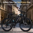 thumbnail image 6 of 750W 20MPH Electric Bike for Adults,45 Miles Commuting E Mountain Bike with 576Wh Removable Battery,7-Speed, 26" High-Level Appearance Ebike,UL 2849, 6 of 8