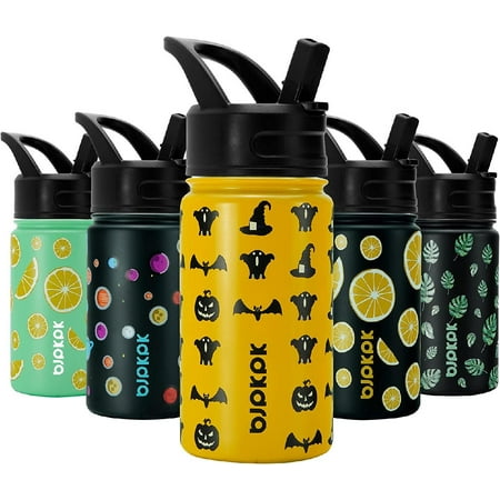 

Insulated Sports Water Bottle with Straw(27oz--64oz) Stainless Steel Water Bottles Keep Cold for 24h & Hot for 12h Half Gallon Water Bottles Great for Hiking and Camping