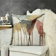 thumbnail image 2 of YINGXI Throw Pillow , and Drippling Effect Paints Grunge Modern , Modern Accent Double-Sided Digital Printing,Dark Mauve Beige and Grey 12x12in, 2 of 5
