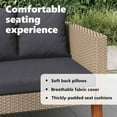 thumbnail image 4 of vidaXL Garden Collection Outdoor Sofa Beige/Anthracite Weather-Resistant, 4 of 9