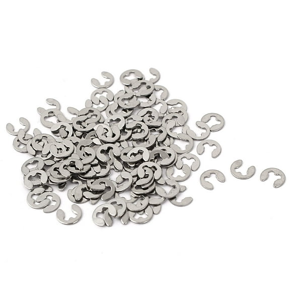 2mm x 5mm 304 Stainless Steel Snap Ring E-Clips Retaining Circlips 100 Pcs