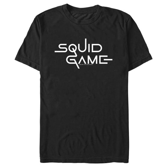 Men's Squid Game Logo Black Graphic Tee Black 3X Large