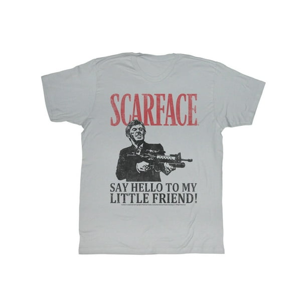 Scarface 80s Gang Crime Movie Cartoon Say Hello to My Little Friend Adult Tshirt Scarface 80s Gang Crime Movie Cartoon Say Hello to My Little Friend Adult Tshirt