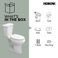 thumbnail image 2 of HOROW Porcelain Two-Piece Elongated Toilet, 12" Rough-In, Push Button Flush, Soft Close Seat, 1.28 GPF, 2 of 14