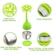 thumbnail image 3 of Filtro de infusor de té, paquete de 2 bolas de té de acero inoxidable, filtro de taza de té de malla más pronunciada con mango de silicona en forma de flor para hojas sueltas o té de hierbas Sincero Electrónica, 3 of 5