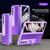 Dteck Compatible with Samsung Galaxy Z Fold 4 Case, Full Body PC & TPU Shockproof Cover  All-Inclusive Magnetic Hinge Protection, Magnetic Kickstand Cover Case for Samsung Galaxy Z Fold 4, Purple