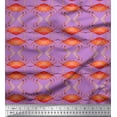 thumbnail image 1 of Soimoi Purple Poly Georgette Fabric Crabs Ocean Print Sewing Fabric Yard 52 Inch Wide, 1 of 1