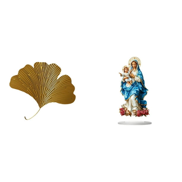 Escultura Abstracta De Hojas De Ginkgo De Hierro Forjado Para Pared, Ideal Para Sala De Estar, Oficina, Hotel, Comedor, Restaurante O Casa De Campo. Incluye Un Adorno De Mesa único, De