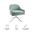 thumbnail image 5 of Linon London Capri Upholstered Steel Leg Swivel Accent Chair in Seafoam Green, 5 of 11