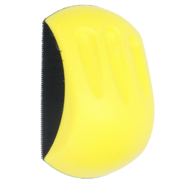 Hook And Polishing Pad, Standard Size Multifunctional Hand Sanding Block Labor Saving 3 Finger Slots For Woodworking Project For Furniture Repair 5in