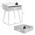 thumbnail image 3 of Giantex End Table, Accent Bedside Table W/ 1 Removable Fabric Drawer, ultipurpose for Living Room, Bedroom, Sofa Side Small Space Nightstand, White, 3 of 6