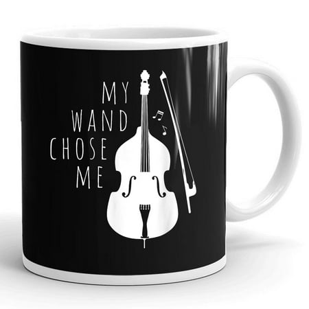 

Double Bass My Wand Violin Bluegrass And Jazz Violin Musician Gift Ceramic Mug 11oz (White;11oz)