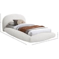 thumbnail image 6 of Meridian Furniture Genesis Cream Teddy Fabric Twin Bed, 6 of 6