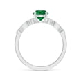 thumbnail image 2 of ANGARA Natural Marquise and Dot Emerald Engagement Ring with Diamonds in 14K White Gold for Women (Size-6mm) | May Birthstone, Birthday, Anniversary, Jewelry Gift for Women | Natural Emerald Ring, 2 of 9