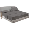 thumbnail image 5 of Cotton Metrics 600TC 100% Cotton Top Split Cal King Sheets Sets for Adjustable beds - 34" Split Top Cal-King Sheets Fits Upto 18" Deep Pocket Color Grey, 5 of 7
