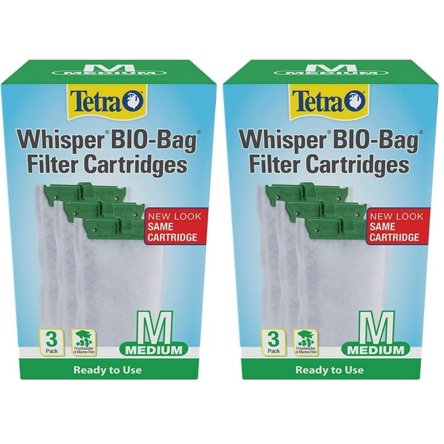 Filtro para acuario Tetra Whisper Bio-Bag, paquete mediano de 2