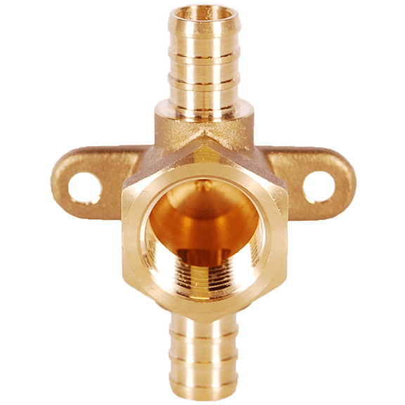 Legend Valve 1/2" PEX x 1/2" PEX x 1/2" Female NPT Drop Ear Elbow Lead-Free DZR Brass Fitting in Brass - 302-333NL
