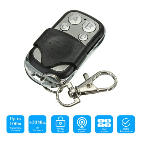 433Mhz 4 Buttons Copy Cloning Duplicator Remote Control Transmitter Switch for Garage Opener Electric Garage Door Remote Control Key (Best Electric Gate Opener)