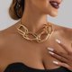 thumbnail image 4 of Personalidad Geométrica Cadena Exagerada Hip Hop Collar Mujeres Moda Cool Cadena Gruesa, 4 of 7