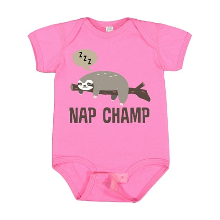 

Inktastic Sloth Nap Champ New Baby Gift Baby Boy or Baby Girl Bodysuit