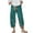 Green, variant on Sakmal Plus Size Women's Pants Pleated Straight Leg Cotton Linen Boho Ethnic Red Ankle Length High Waisted Pants