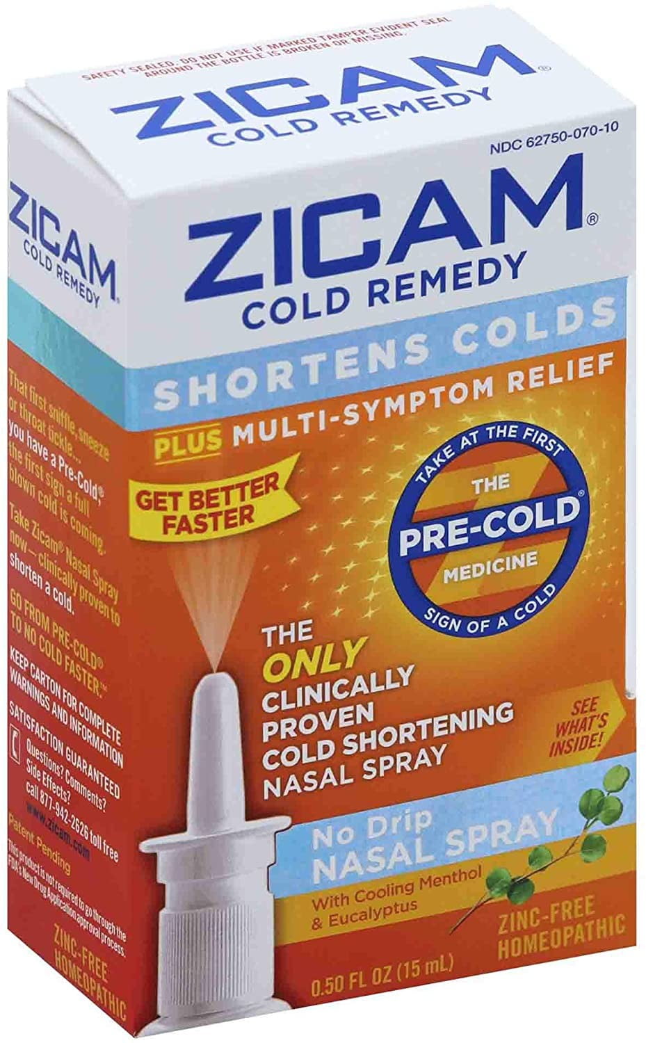 Zicam Cold Remedy No Drip Nasal Spray, 0.5 oz., Pack of 2