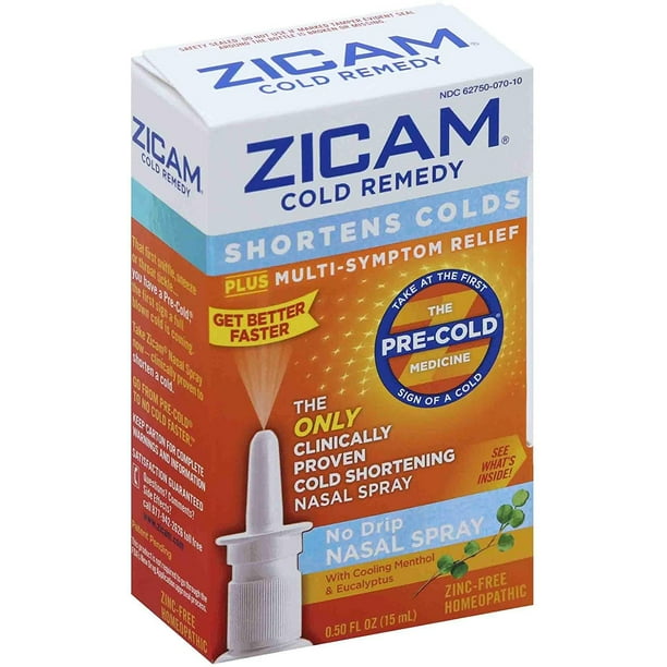 Zicam Cold Remedy No Drip Nasal Spray, 0.5 oz., Pack of 2