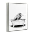 thumbnail image 2 of Stupell Industries Bear In A Tub Funny Animal Bathroom Drawing Framed Wall Art by Rachel Neiman, 2 of 5