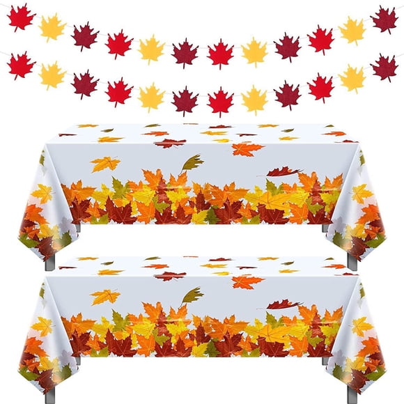 Thanksgiving Decorations for Table,Thanksgiving Decorations for Home Thanksgiving Tablecloth Maple Leaf Accessories Holiday Party Background Wall Table Decoration