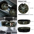 thumbnail image 6 of Renewold Deer Camo American Flag Green 12 Pack Front Car Seat Cover Full Set, Steering Wheel Seatbelt Strap Pad Armrest Mat Trash Can Mount Phone Pocket Cup Holders Rearview Mirror Cover Keychain, 6 of 7