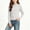 #2White, variant on Acaics Girls' Long-Sleeve Layering T-Shirt: Solid-Color Modal Long-Sleeve Crew Neck Casual High-Neck Top, Ages 1–13