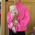 thumbnail image 1 of 2023 Sweat-Shirt Mode pour Femmes 50% de Réduction Liquidation Col Rabattu Fermeture Éclair Pull Europe Amérique Hiver 2023 Nouvelle Tendance Rue Ample Décontracté Paresseux Fermeture Éclair Pull, 1 of 8