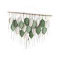thumbnail image 2 of Borlas de hojas colgantes de pared de macramé, artesanía bohemia de cuerda de algodón, borla de decoración del hogar, decoración de arte de pared de macramé para sala de estar, 21 hojas, 2 of 8