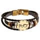 thumbnail image 4 of Jumpingount Hombres Mujeres 12 Constelación de cuero Parejas Brazalete Cuentas de cuero tejidas Joyería Ropa, zapatos y accesorios Miscelánea Geminis 22.5 CM, 4 of 6
