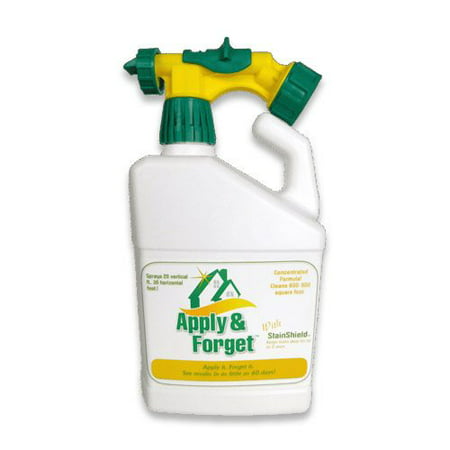 Apply & Forget Exterior Outdoors Cleaner - Super Concentrated Cleaner with StainShield for Mold, Mildew, and Stain