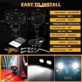 thumbnail image 4 of Auxbeam Faros LED Cuadrados 4" 60W 3600lm 120° Haz Flood IP68 Impermeables, 4 of 8