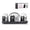 Kittens, variant on STP GOODS Provence Ceramic Salt and Pepper Shaker Set with Napkin Holder and Tray 8.9x2.8x3.1" (22.5x7x8 cm) Spice Dispensers Spice Containers Spice Jars, Lilac and White