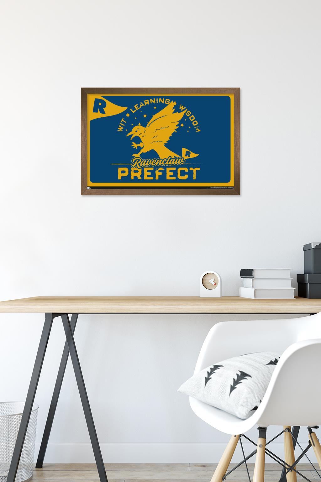 The Wizarding World: Harry Potter - Ravenclaw Clubhouse Crest Wall Poster, 14.725" x 22.375" Framed